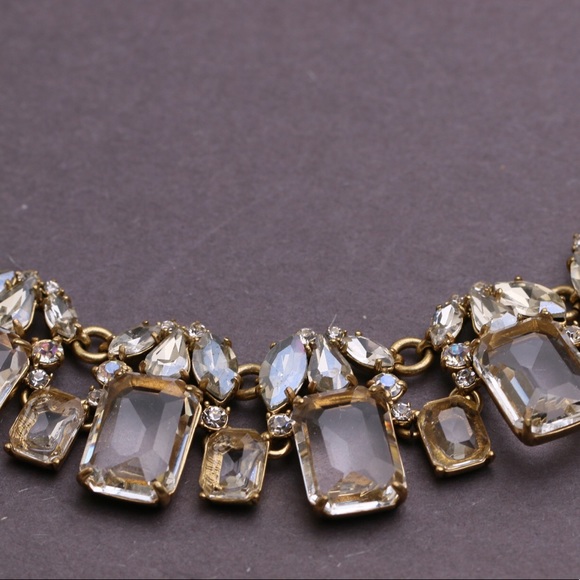 J.crew Cluster Drop Crystal Statement Necklace - Picture 6 of 6